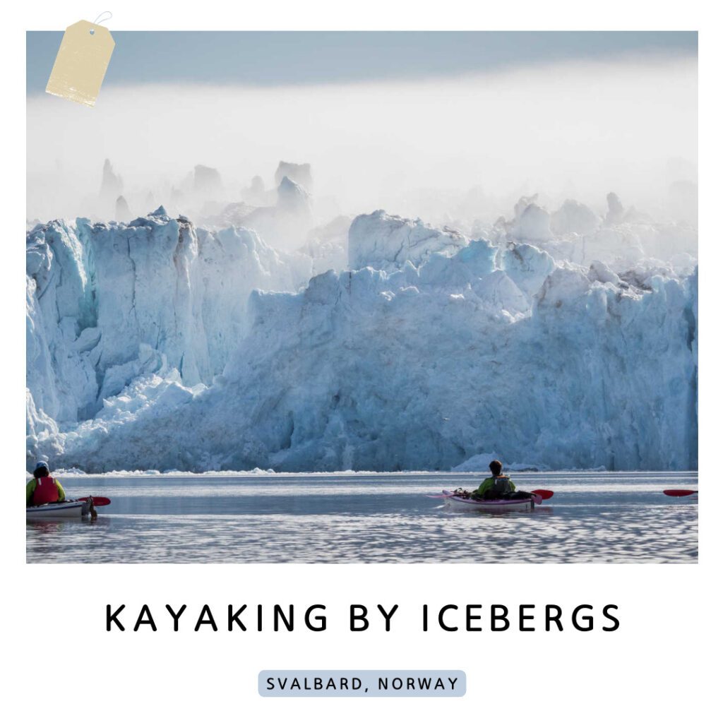 Arctic Serenity: Embracing Svalbard's Tranquil Wonders for Seniors 4 - Arctic Serenity Kayaking Adventures amidst Arctic Serenity in Svalbard.