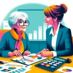 image of Martha in a financial consultation session.