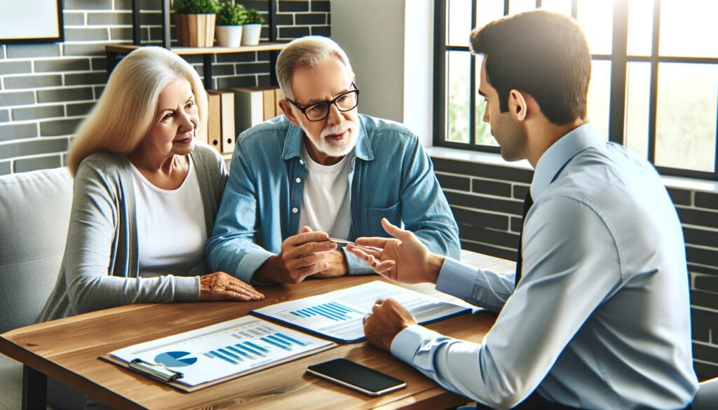 Emergency Fund for Seniors: Martha’s Journey 5 - Emergency Fund for Seniors Seniors meeting with a financial advisor